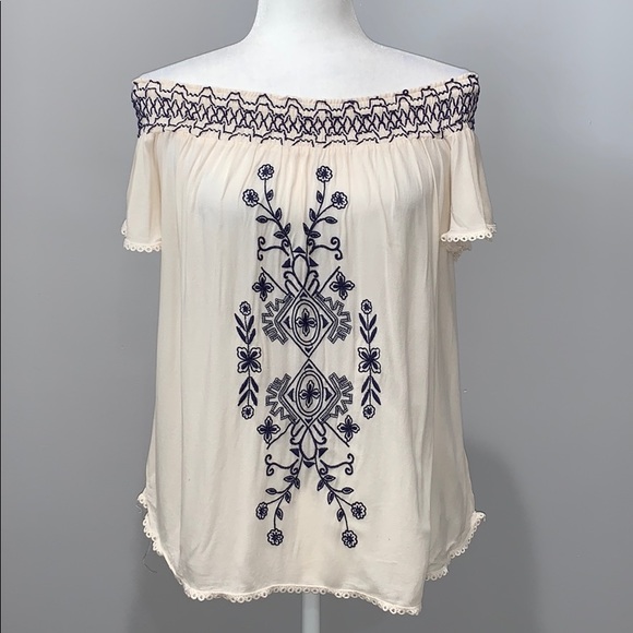 Xhilaration Tops - Xhiliration Off The Shoulder Shirt Size Sm…